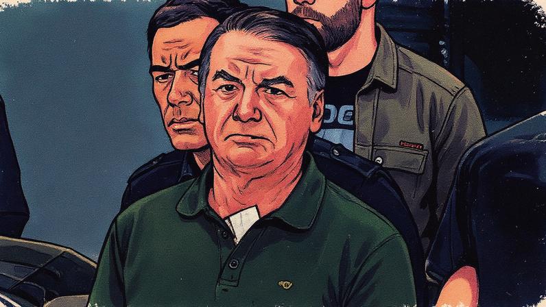 O ex-presidente Jair Bolsonaro (PL) após sair do hospital DF Star, em Brasília. Foto: Pablo Porciuncula/AFP