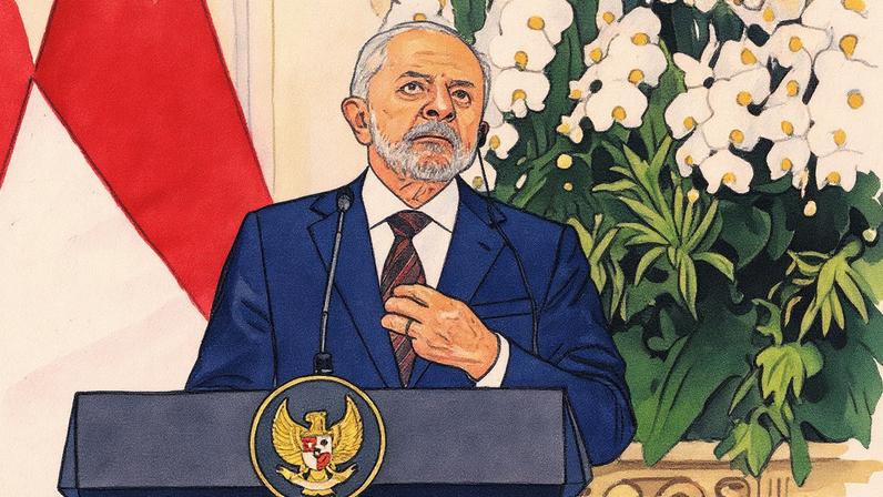 Lula, em agenda na Indonésia, confirma sem rodeios que será candidato em 2026. Foto: Yasuyoshi CHIBA / AFP