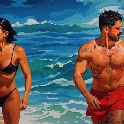 Ex-namorados Bruna Marquezine e João Guilherme curtem praia no Rio