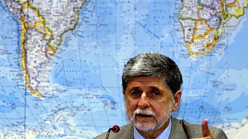 Amorim comenta prêmio Nobel para Maria Corina. (Foto: Marcello Casal / Agência Brasil)