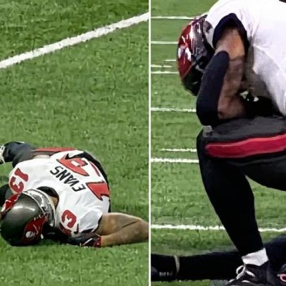 Jogador da NFL ora por colega lesionado durante a partida