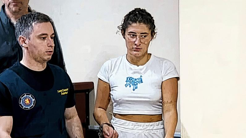Bella Culley in a Tbilisi court in May after she was arrested for allegedly carrying 14kg of cannabis in a travel bag.