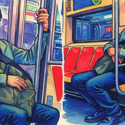 Astro de cinema vai disfarçado no metrô de Nova York