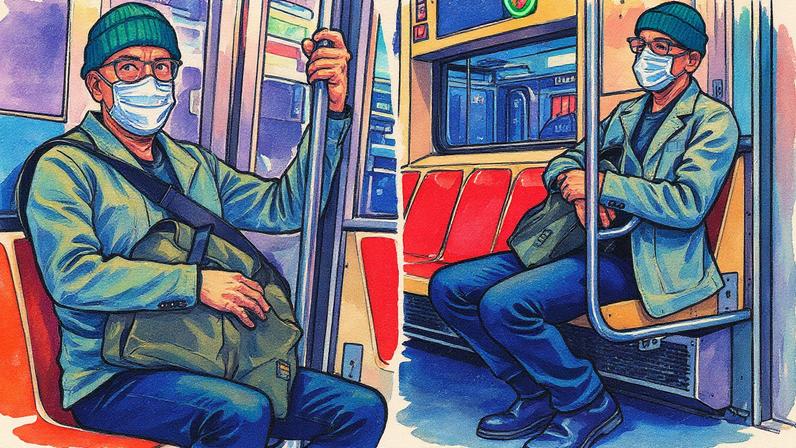 Tom Hanks was pictured on a New York subway recently. BrosNYC / BACKGRID