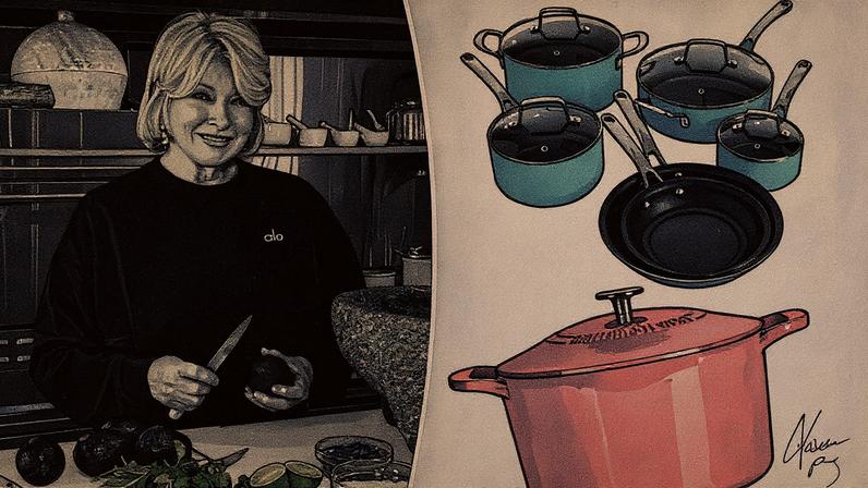 During Wayfair's sale event, score plenty of deals on Martha Stewart's cookware. Instagram/MarthaStewart/Wayfair