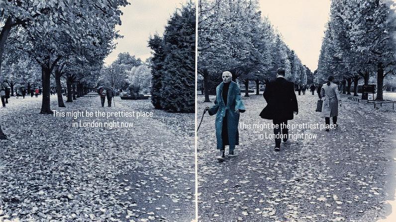 Rose McGowan causally photobombed a TikTok user’s video filmed in Regent’s Park in London. Instagram/@ritafarhifinds