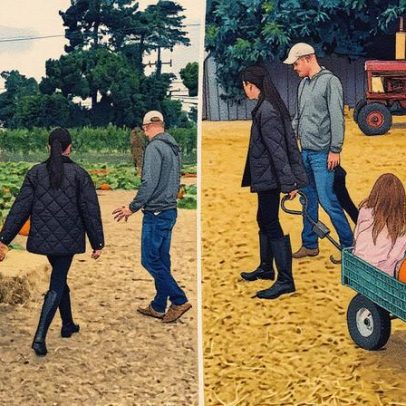 Meghan Markle e Príncipe Harry curtem outono no parque de abóboras com os filhos