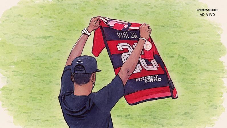 Vini Jr. postou com camisa do Flamengo que foi de Ibson — Foto: Reprodução
