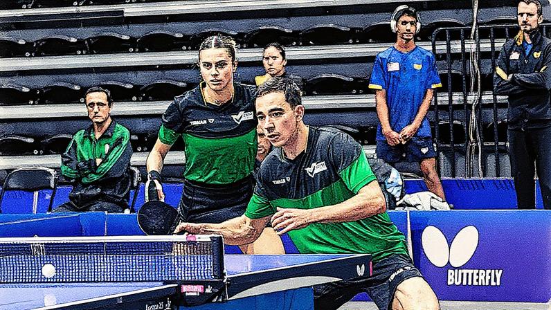 Hugo Calderano e Bruna Takahashi vencem o Pan-Americano de tênis de mesa 2025 (Foto: Divulgação)
