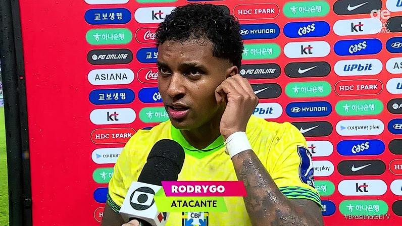 Rodrygo comemora gol em Coreia do Sul x Brasil — Foto: Han Myung-Gu/Getty Images