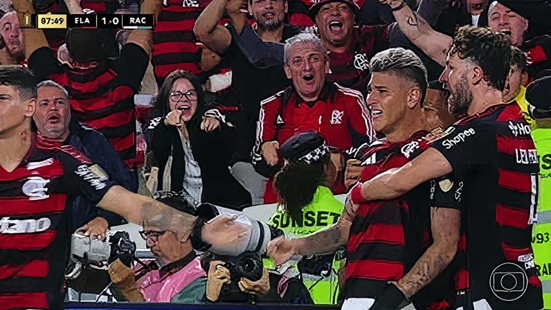 Olé destacou a postura do Racing contra o Flamengo — Foto: Reprodução
