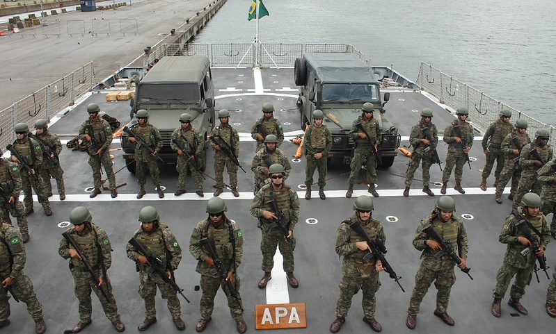 Durante a GLO, militares podem exercer funções de policiais - Foto: Divulgação/Marinha do Brasil