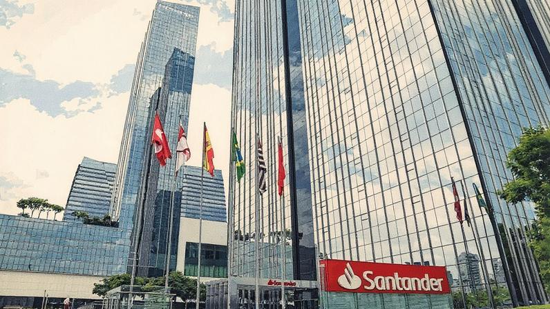 Sede do Banco Santander Brasil em São Paulo: mais cautela com empréstimos para a baixa renda (foto: Divulgação)