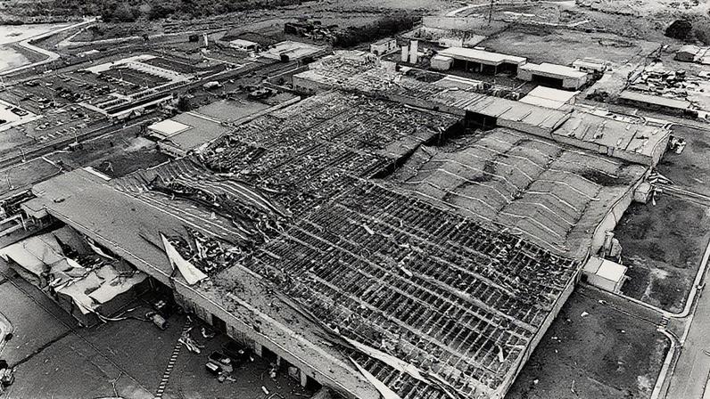 Imagem feita por drone da fábrica da Toyota em Porto Feliz, São Paulo, Brasil