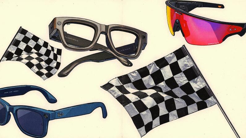 The Meta Ray-Ban Display smart glasses. The display is on the right lens, but you can’t see it.