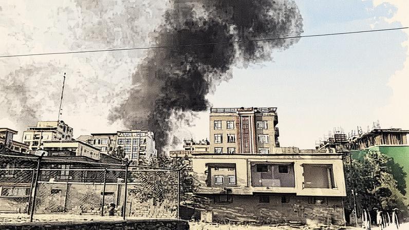 Pakistan security forces confirmed that the country’s air force had carried out strikes in Kandahar province and on targets in Kabul (pictured).