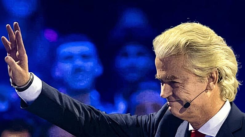 Geert Wilders at a debate on Monday evening. He has told other parties that ‘democracy is dead’ if they refuse to rule with him.