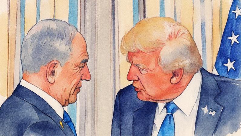 Trump with Benjamin Netanyahu in Washington last week. The US president’s mood towards Israel shifted after the IDF launched an attack in Doha.