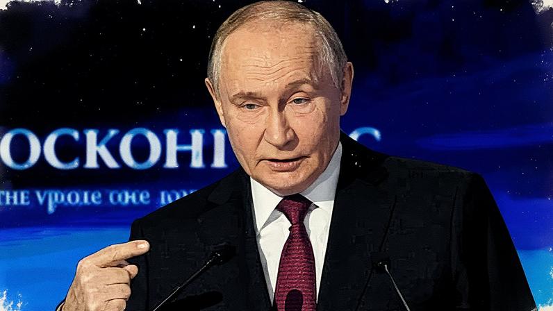 Vladimir Putin, shown speaking at an energy forum in Moscow, was on the phone to Donald Trump on Thursday, the US president said.