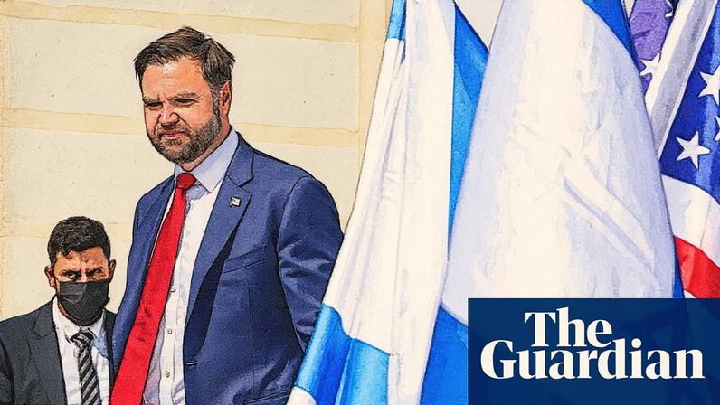 JD Vance arriving at Ben Gurion airport in Israel on 21 October. Photograph: Nathan Howard/Reuters