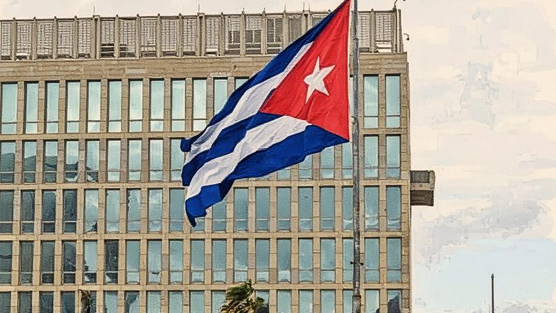 A Cuban flag in Havana on 15 January 2025. Photograph: Adalberto Roque/AFP via Getty Images