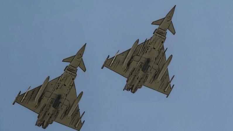 Nato Eurofighters were scrambled after two Russian planes entered Lithuanian airspace. Photograph: Simon Maycock/Alamy