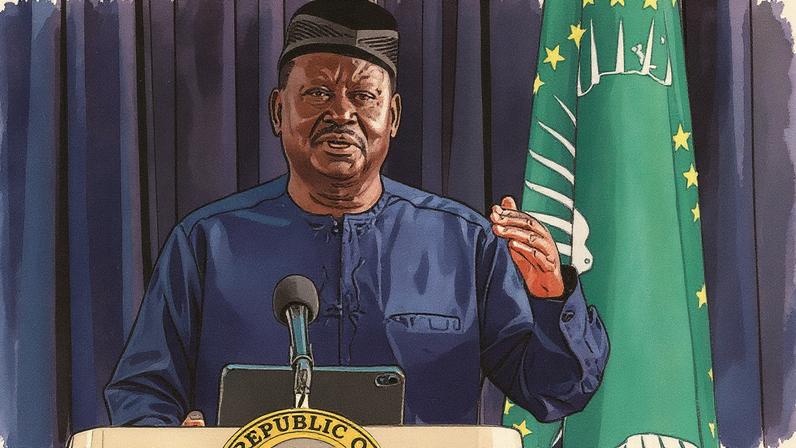 Odinga giving a speech in Nairobi last year.