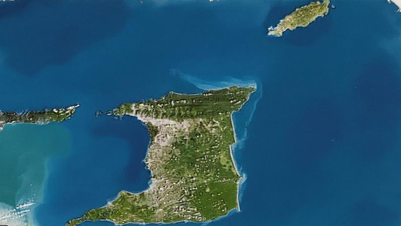A satellite image of Trinidad and Tobago. Photograph: Planet Observer/Universal Images Group/Getty Images