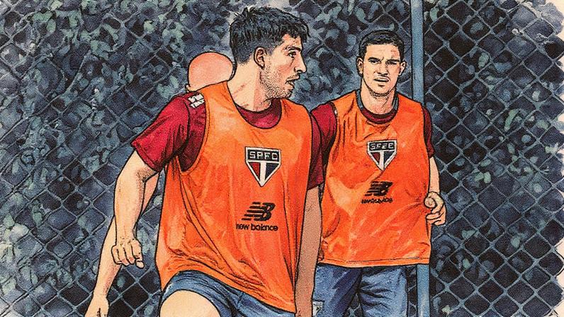 Calleri encerrou período de fisioterapia (Foto: Erico Leonan / São Paulo FC)
