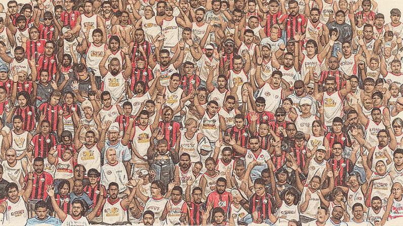 Torcida do Vitória contra o Bragantino, no Barradão (Foto: Victor Ferreira / EC Vitória)