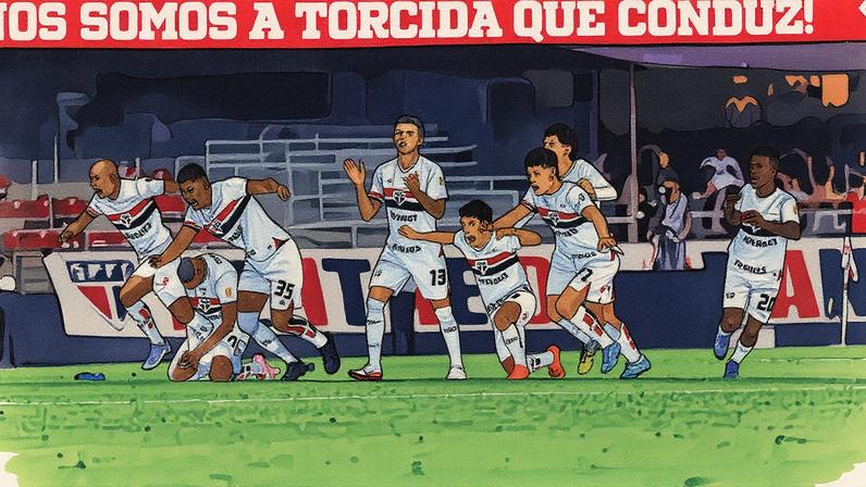 São Paulo marcou 67 gols na temporada (Foto: Rubens Chiri, Nilton Fukuda e Paulo Pinto/SPFC)