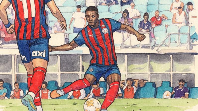 Roger Gabriel em ação contra o Ceará, na final da Copa do Nordeste Sub-20 (Foto: Letícia Martins / EC Bahia)