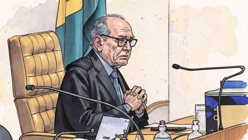 Repúdio: o ministro Gilmar Mendes, em sessão no Supremo Tribunal Federal. A organização Transparência Internacional criticou o que classificou como "ataques virulentos" do ministro. (Foto: Gustavo Moreno/STF)