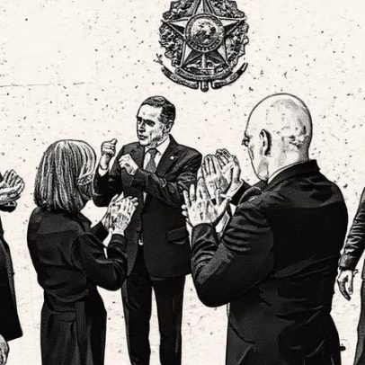 Barroso recebe afago de Gilmar Mendes na despedida do STF