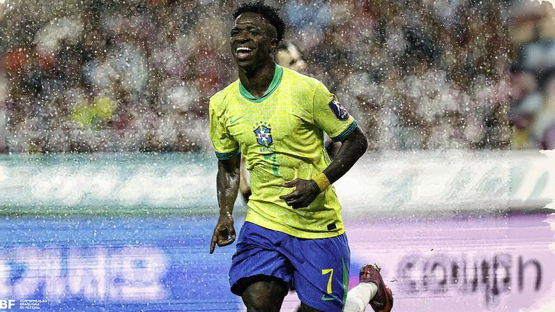 1 de 2 Vini Jr celebra gol em Brasil x Coreia do Sul — Foto: Rafael Ribeiro / CBF