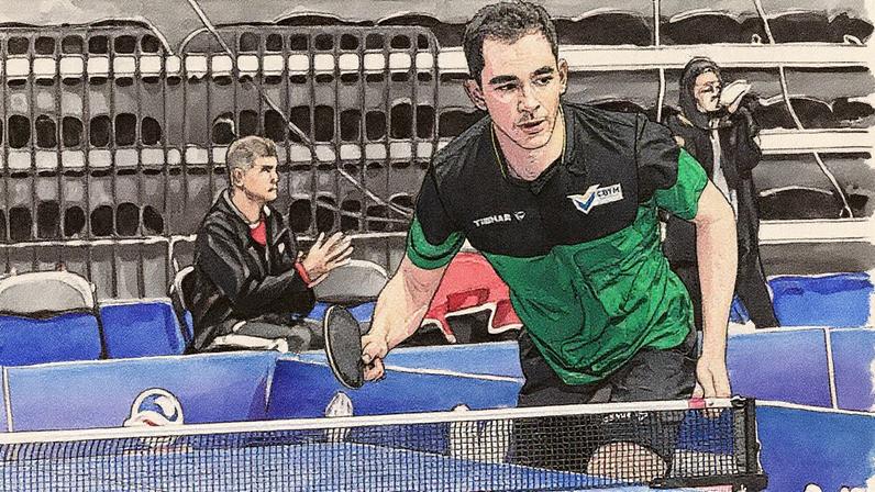 Hugo Calderano no Pan-Americano 2025 (Foto: ITTF Americas)
