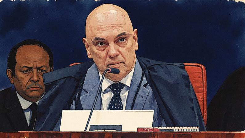 Documento oculto: Alexandre de Moraes fala durante o julgamento do núcleo 4. O ministro admitiu que um dos documentos citados pela PGR nas alegações finais não está no processo. (Foto: Rosinei Coutinho/STF)