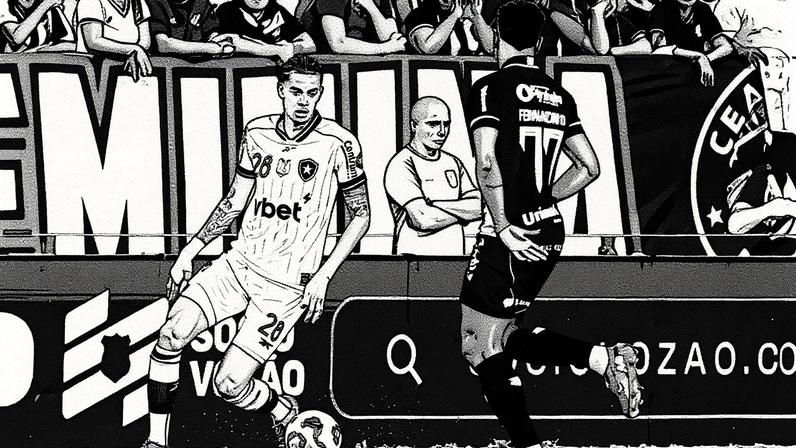 Newton em ação na vitória do Botafogo (Foto: Vítor Silva/Botafogo)