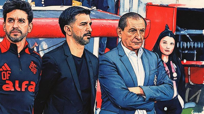 Emiliano e Ramón Díaz, auxiliar e técnico do Internacional (Foto: Ricardo Duarte/SC Internacional)