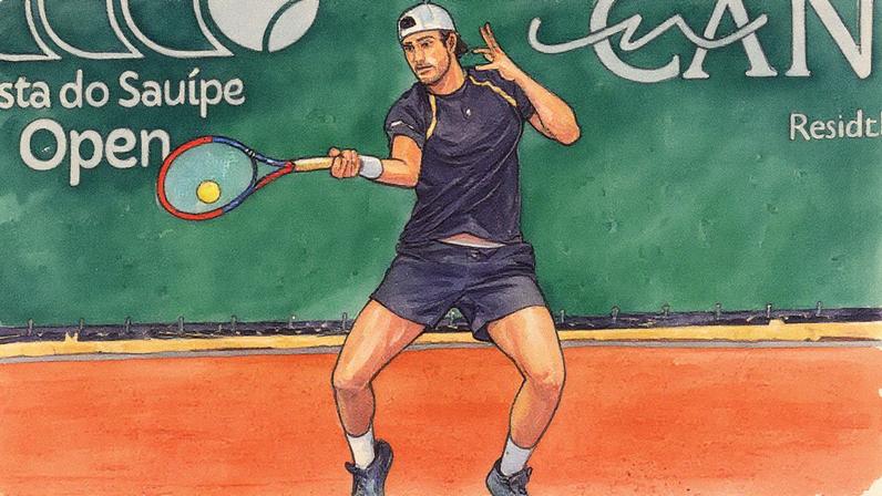 Gustavo Heide na vitória na estreia no Costa do Sauípe Open (João Pires/Fotojump)