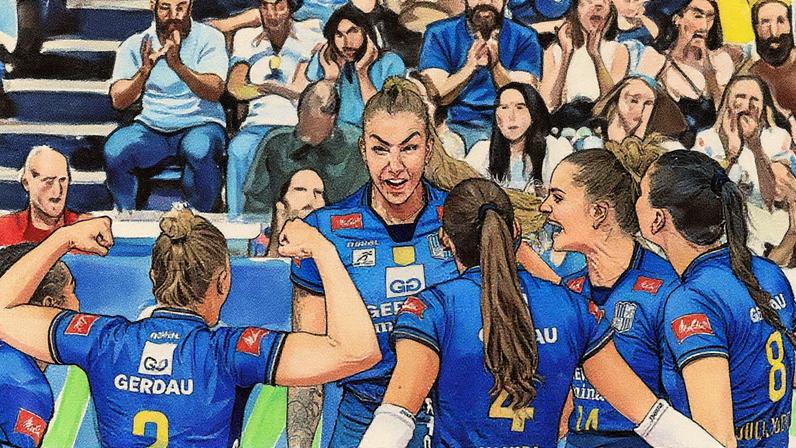 Minas vence Mackenzie em partida da Superliga feminina (Foto: Divulgação / MTC)