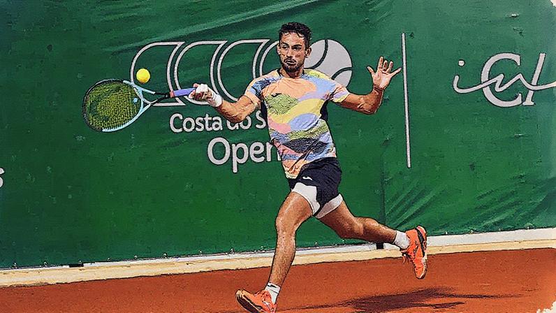 O argentino Mariano Navone avança na estreia no Costa do Sauípe Open (João Pires/Fotojump)