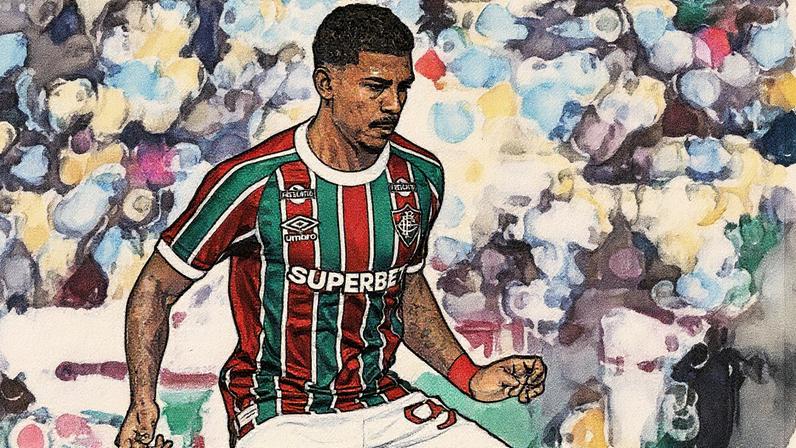 John Kennedy em ação em Fluminense x Internacional (FOTO: LUCAS MERÇON e MARCELO GONÇALVES / FLUMINENSE F.C.)