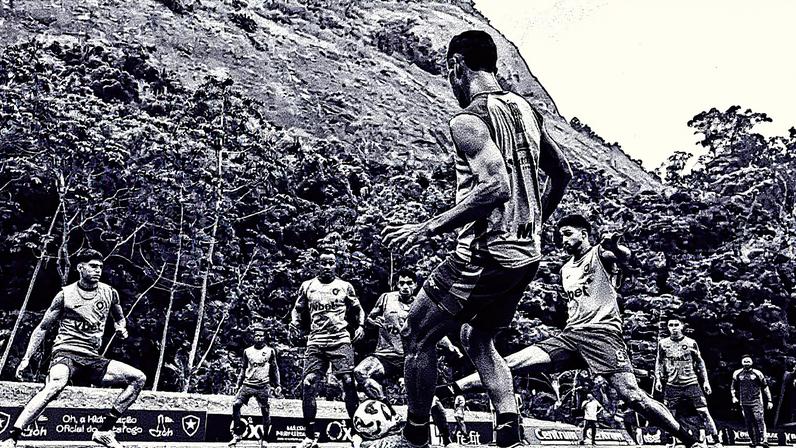 Botafogo em treino no CT Lonier (Foto: Vítor Silva/Botafogo)