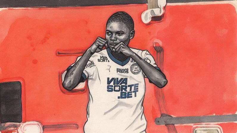 Rhaizza comemora gol do Bahia contra o Vitória (Foto: Catarina Brandão / EC Bahia)