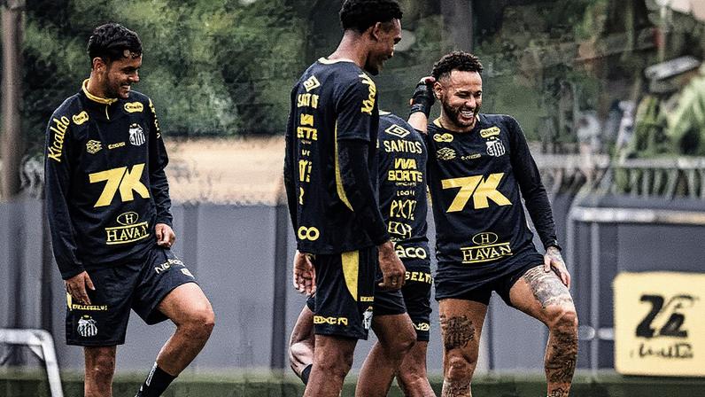 Neymar participa de treino e é relacionado pelo Santos (Foto: Divulgação Santos)