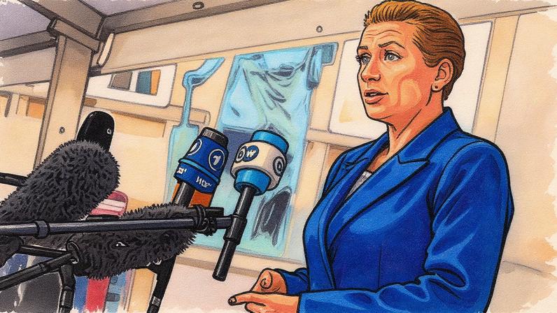 Mette Frederiksen: ‘I hope that everybody recognises now that there is a hybrid war.’ Photograph: Thomas Traasdahl/EPA