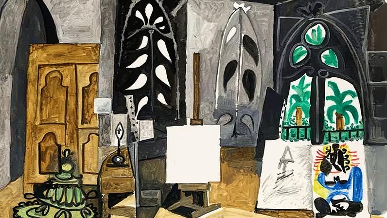 Pablo Picasso’s The Studio at La Californie (1956), where he worked in the 1950s Musée National Picasso-Paris © Succession Picasso/DACS, London 2025/GrandPalaisRmn (Musee National Picasso-Paris)/Mathieu Rabeau