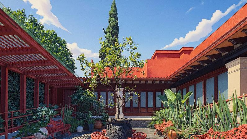 The courtyard at Museo Casa Kahlo, Coyoacán, Mexico City Photo: Rafael Gamo for Rockwell Group