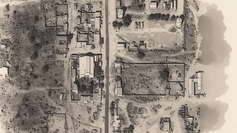 Satellite image of the children's hospital in El Fasher. Much of what is known about the atrocities has come from satellite image analysis.